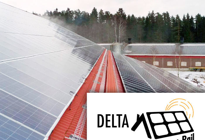 Delta aurinkopaneelien asennustelineet harjakaton